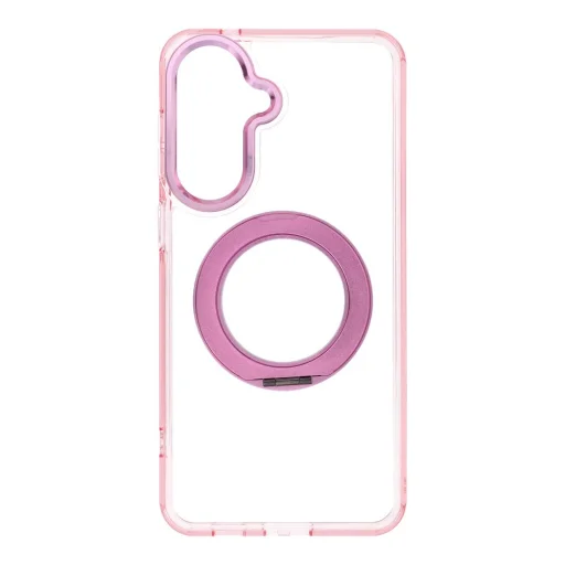 Puzdro Frame Circle Stand pre Samsung A57, kompatibilné s MagSafe, ružové - 1