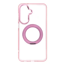Samsung A27 Frame Circle Stand ružové puzdro s kompatibilitou MagSafe