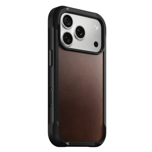 Nomad vystužené kožené puzdro Horween, rustikálna hnedá – iPhone 18 Pro/17 Pro - 2