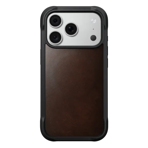 Nomad vystužené kožené puzdro Horween, rustikálna hnedá – iPhone 18 Pro/17 Pro - 4