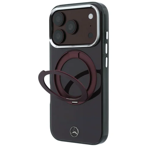 iPhone 18 Pro / 17 Pro bordové puzdro Mercedes-Benz Ring Stand Iconic Logo MagSafe - 2