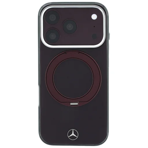 iPhone 18 Pro / 17 Pro bordové puzdro Mercedes-Benz Ring Stand Iconic Logo MagSafe - 3