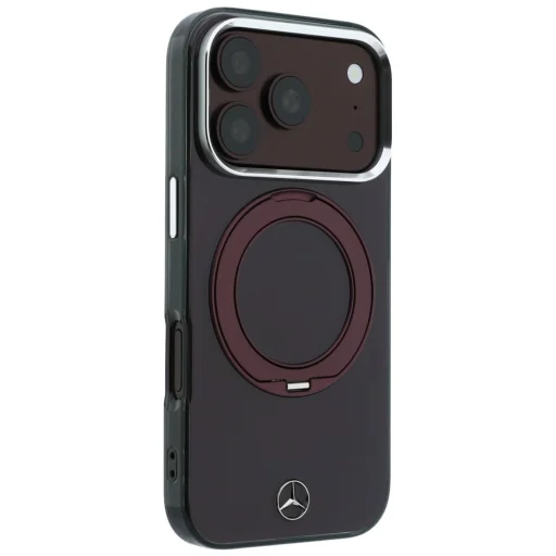 iPhone 18 Pro / 17 Pro bordové puzdro Mercedes-Benz Ring Stand Iconic Logo MagSafe - 4