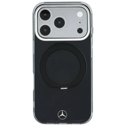  iPhone 18 Pro / iPhone 17 Pro védőtok Mercedes-Benz Ring Stand Iconic Logo MagSafe, fekete - 3