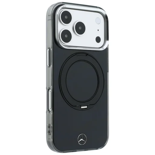  iPhone 18 Pro / iPhone 17 Pro védőtok Mercedes-Benz Ring Stand Iconic Logo MagSafe, fekete - 4