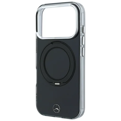  iPhone 18 Pro / iPhone 17 Pro védőtok Mercedes-Benz Ring Stand Iconic Logo MagSafe, fekete - 7
