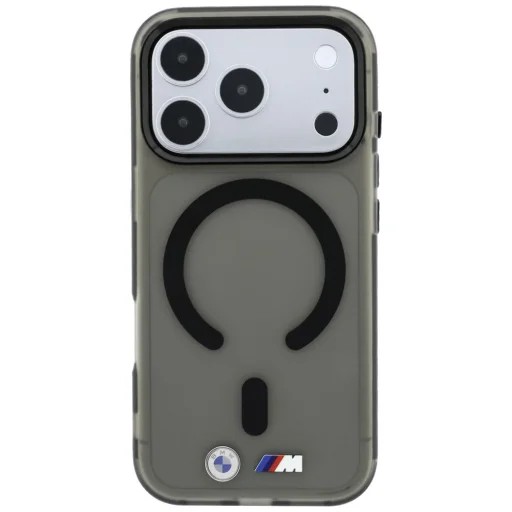 iPhone 18 Pro / 17 Pro matt fekete BMW M IML MagSafe tok fém logóval - 3