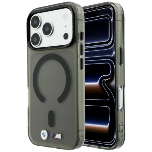  iPhone 18 Pro / 17 Pro matt fekete BMW M IML MagSafe tok fém logóval - 1