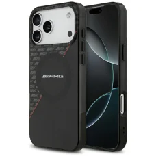 iPhone 18 Pro Max / 17 Pro Max MagSafe puzdro – AMG IML, dvojvrstvové, s kosoštvorcovým vzorom, čierne/červené