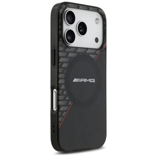 iPhone 18 Pro / iPhone 17 Pro čierno-červené AMG IML dvojvrstvové puzdro s kosoštvorcovým vzorom MagSafe - 4