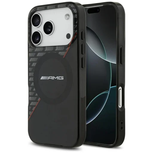 iPhone 18 Pro / iPhone 17 Pro čierno-červené AMG IML dvojvrstvové puzdro s kosoštvorcovým vzorom MagSafe - 1