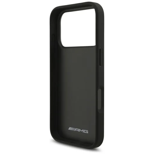 iPhone 18 Pro / 17 Pro čierne kožené puzdro AMG s reliéfnymi líniami - 7