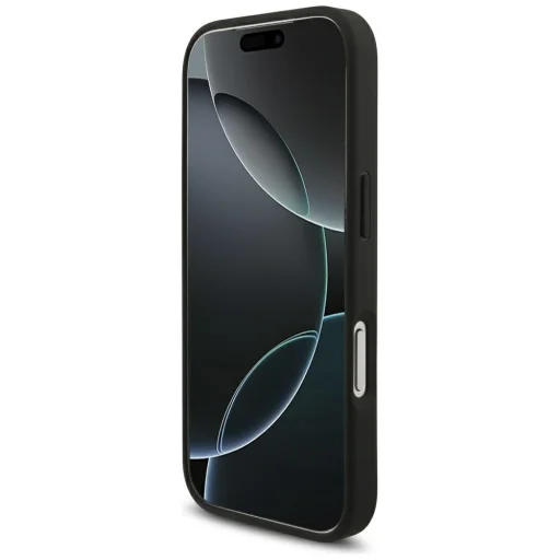 iPhone 18 Pro / 17 Pro čierne kožené puzdro AMG s reliéfnymi líniami - 5