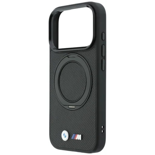 iPhone 18 Pro / 17 Pro čierny BMW Kevlar Ring Stand 360 MagSafe ochranný kryt - 6