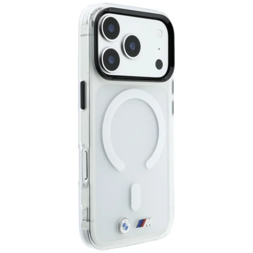 iPhone 18 Pro a iPhone 17 Pro priehľadný MagSafe ochranný kryt – BMW M IML, s matným kovovým logom a ozdobnými prvkami - 4