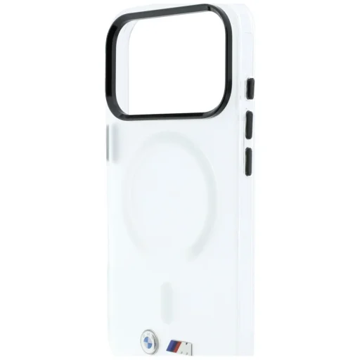 iPhone 18 Pro a iPhone 17 Pro priehľadný MagSafe ochranný kryt – BMW M IML, s matným kovovým logom a ozdobnými prvkami - 6