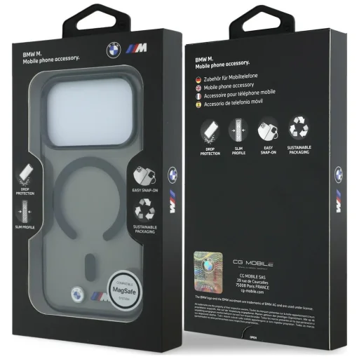 iPhone 18 Pro Max / iPhone 17 Pro Max čierny BMW M IML MagSafe kryt - 8