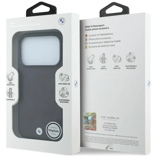 iPhone 18 Pro / 17 Pro bordový BMW Sign matný IML a MagSafe kryt s kovovým logom - 8
