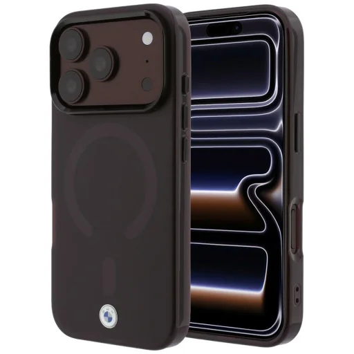 iPhone 18 Pro / 17 Pro bordový BMW Sign matný IML a MagSafe kryt s kovovým logom - 1