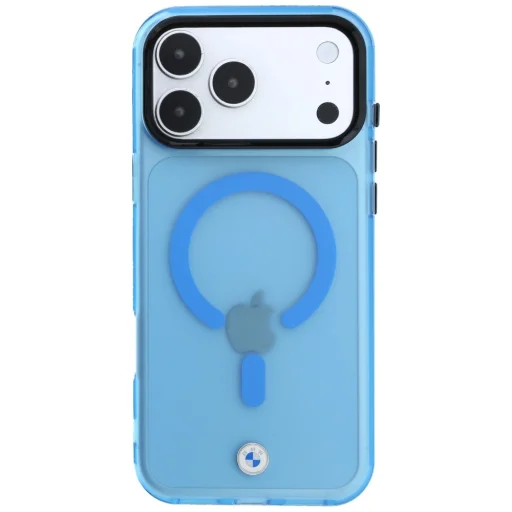 iPhone 18 Pro / 17 Pro modrý BMW Sign matný IML, MagSafe kryt s kovovým logom - 3