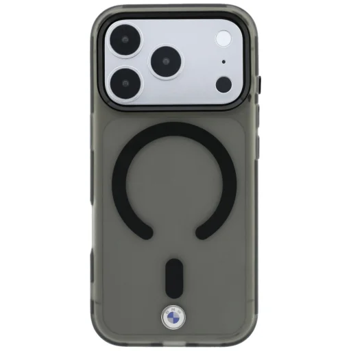 Sivý kryt BMW Sign matný IML s kovovým logom MagSafe pre iPhone 18 Pro / 17 Pro - 3