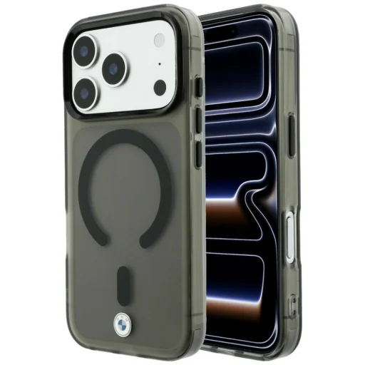 Sivý kryt BMW Sign matný IML s kovovým logom MagSafe pre iPhone 18 Pro / 17 Pro - 1