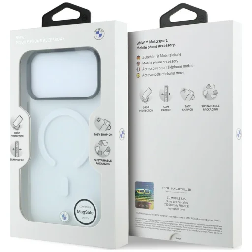 iPhone 18 Pro Max / 17 Pro Max BMW Sign matný IML, s kovovým logom, MagSafe kompatibilný priehľadný kryt - 8