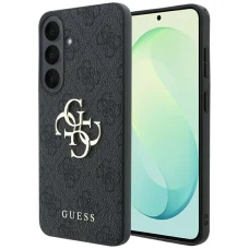  Samsung Galaxy S26 FE fekete Guess dombornyomott 4G gyűrűs, klasszikus logós MagSafe tok