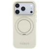iPhone 18 Pro / iPhone 17 Pro béžové Guess Ring Stand 360 MagSafe puzdro zo zrnitej umelej kože thumbnail