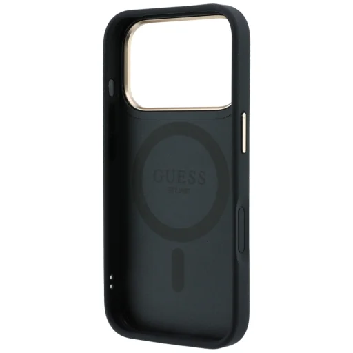 iPhone 18 Pro Max / 17 Pro Max čierne puzdro Guess Ring Stand 360 MagSafe so zrnitým povrchom - 7