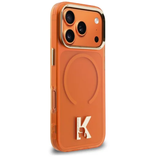 iPhone 18 Pro / 17 Pro oranžové puzdro Karl Lagerfeld IML K Head MagSafe - 4