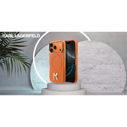 Oranžové puzdro Karl Lagerfeld IML K Head MagSafe pre iPhone 18 Pro Max / iPhone 17 Pro Max - 12
