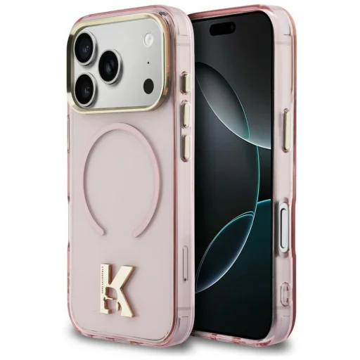 Ružový kryt Karl Lagerfeld IML K Head MagSafe pre iPhone 18 Pro / 17 Pro - 1
