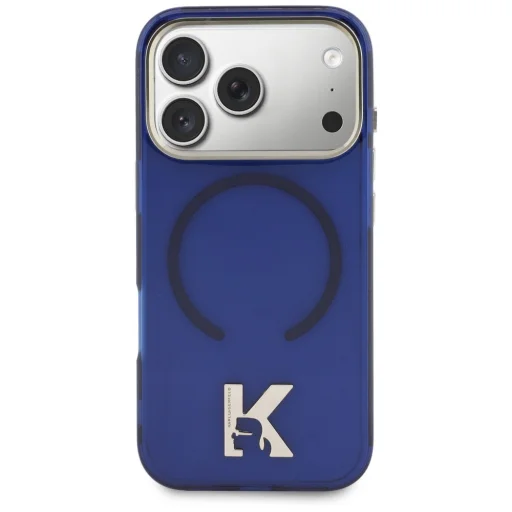 iPhone 18 Pro / iPhone 17 Pro modré puzdro Karl Lagerfeld IML K Head MagSafe - 3