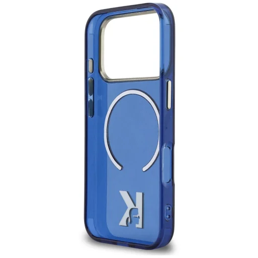 iPhone 18 Pro / iPhone 17 Pro modré puzdro Karl Lagerfeld IML K Head MagSafe - 7