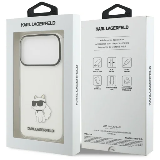 iPhone 18 Pro / 17 Pro Karl Lagerfeld IML NFT Choupette priehľadný kryt - 8