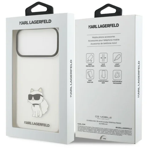 iPhone 18 Pro Max / iPhone 17 Pro Max Karl Lagerfeld IML NFT Choupette priehľadný kryt - 8