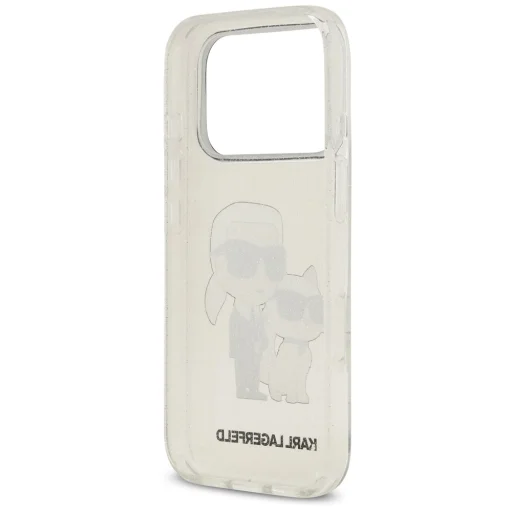 Karl Lagerfeld IML NFT Glitter Karl&Choupette priehľadný kryt pre iPhone 18 Pro / 17 Pro - 7