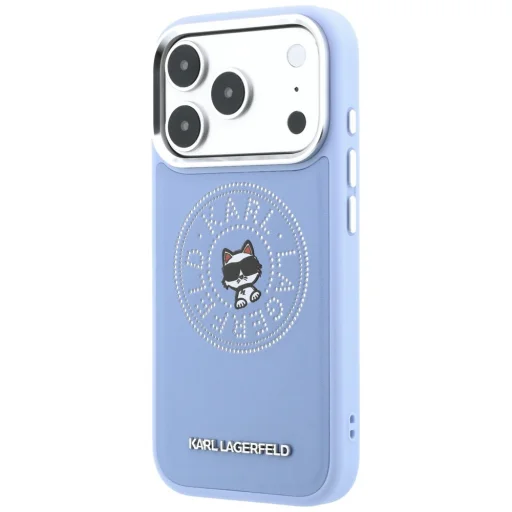 iPhone 18 Pro / 17 Pro modrý Karl Lagerfeld Point & Choupette Sketch MagSafe tvrdý kryt - 2