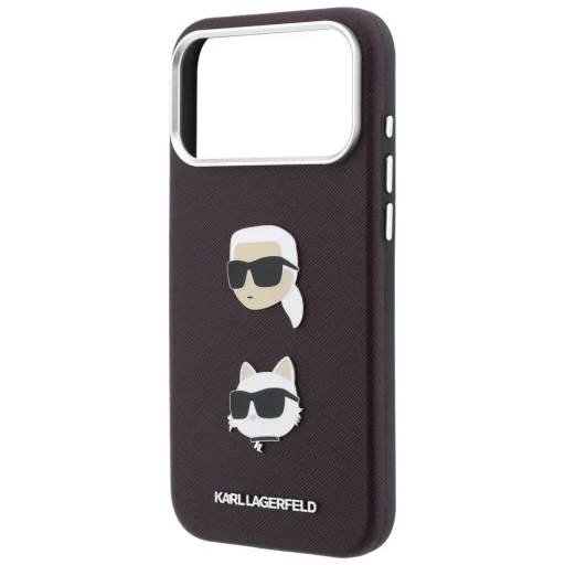 iPhone 18 Pro / 17 Pro bordové puzdro Karl Lagerfeld Saffiano Karl&Choupette s remienkom - 7