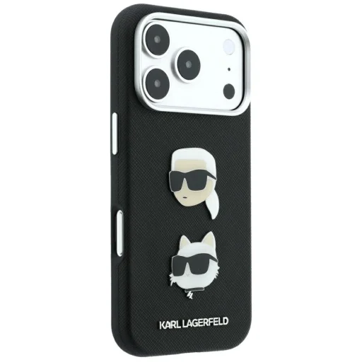  iPhone 18 Pro / iPhone 17 Pro fekete Karl Lagerfeld Saffiano tok - 4