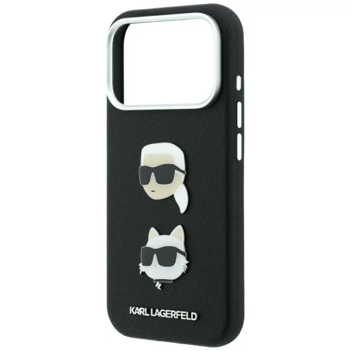  iPhone 18 Pro / iPhone 17 Pro fekete Karl Lagerfeld Saffiano tok - 6