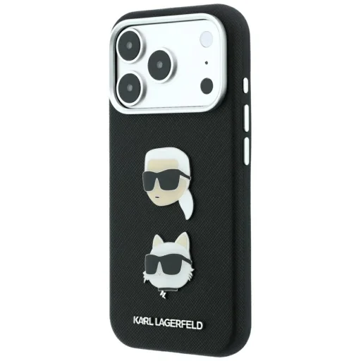 iPhone 18 Pro / iPhone 17 Pro čierne puzdro Karl Lagerfeld Saffiano - 2