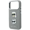  iPhone 18 Pro Max tok – Karl Lagerfeld Saffiano, Karl és Choupette motívummal, szürke thumbnail