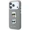 iPhone 18 Pro / iPhone 17 Pro sivé puzdro Karl Lagerfeld Saffiano s portrétom Karla a Choupette a logom thumbnail