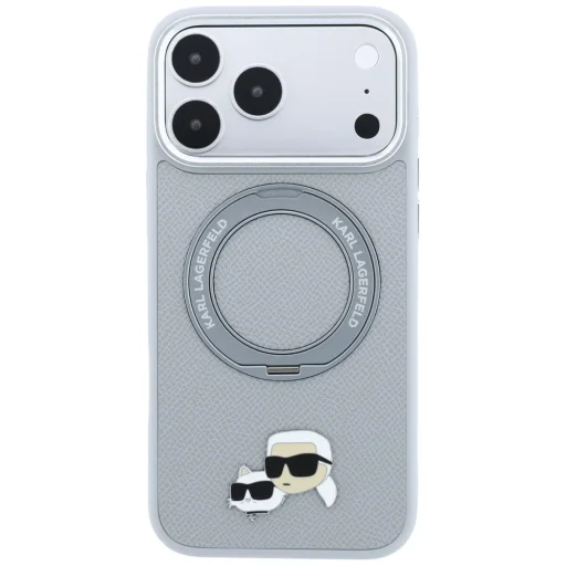  iPhone 18 Pro / 17 Pro tok, Karl Lagerfeld Ring Stand 360 MagSafe, szürke - 3