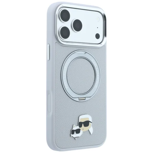 iPhone 18 Pro / 17 Pro tok, Karl Lagerfeld Ring Stand 360 MagSafe, szürke - 4