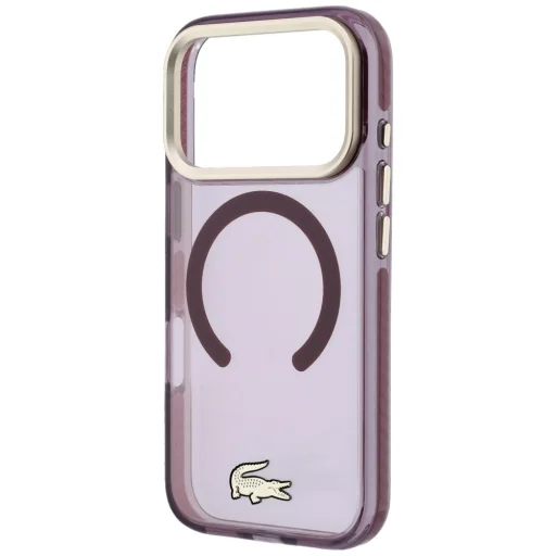 iPhone 18 Pro / iPhone 17 Pro Lacoste IML MagSafe nárazuvzdorné puzdro, bordové - 6