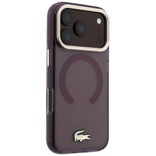  iPhone 18 Pro / iPhone 17 Pro Lacoste IML MagSafe ütésálló tok, bordó - 4