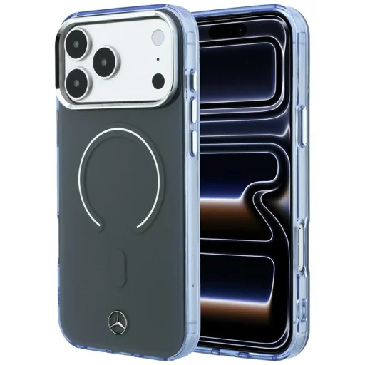 iPhone 18 Pro Max / 17 Pro Max antracitový Mercedes-Benz dvojvrstvový kryt MagSafe s ikonickým logom - 1